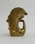 Vintage Brass Swan Vase / Cachepot (7.75”)