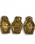 Vintage Brass wise Monkeys- A Set of Three