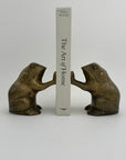 Vintage Brass Patty Cake Frog Bookends- A Pair