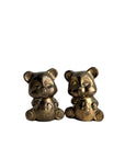 Vintage Brass “Good Luck Bears” – Mid-Century Modern Pair