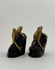 Vintage Bombay Frog on Rock Bookends-A Pair