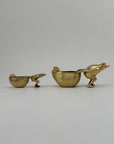 Charming Vintage Brass Frog & Snail Planters – Whimsical Duo