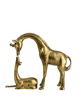Vintage Brass Giraffe Duo – Mother and Baby Figurines