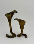 Vintage Brass Tulip Candlestick Holders-A Pair