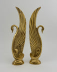 Vintage Brass Swans-A Pair