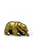 Vintage Brass Bear with Fish in Mouth