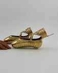 Pretty Brass Ballerina Slippers -A Pair