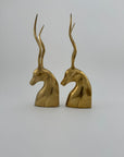Vintage Brass Antelopes- A Pair