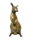 Vintage Brass Kangaroo with Joey Figurine