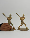 Vintage Brass Baseball Bookends-A Pair by Enesco
