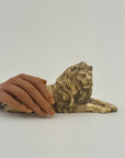 Vintage Brass Lion- A Regal Art Deco Figurine