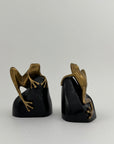 Vintage Bombay Frog on Rock Bookends-A Pair