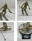 Vintage Brass Skier Figurine