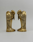 Tall Vintage Brass Pelican Bookends-A Pair