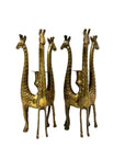 Vintage Brass Giraffe Candle Holders | Mid-Century Modern Safari Glam Pair