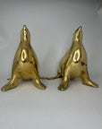 Pair of Vintage Brass Seals-Large