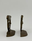 Vintage Brass Comedy & Tragedy Masks Decorative Bookends