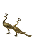 Vintage Brass Peacocks