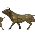 Vintage Brass Bull Figurines – Pair of Mid-Century Modern Bulls