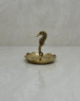 Vintage Brass Seahorse Ring Dish