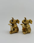 Vintage Brass Elephants Bookends-A Pair