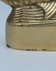 Vintage Brass Koi Fish Bookends | Mid Century Modern Fish Vases | Hollywood Regency Coastal Decor – Pair