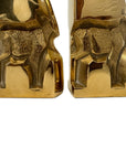 Mid-Century Modern Brass Gazelle Sculptures – Abstract Antelope Bookends