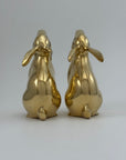 Pair of Vintage Brass Moon-Gazing Bunny Bookends