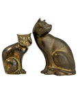 Vintage Brass Cat Pair