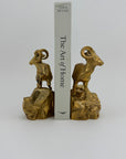 Vintage Brass Mountain Rams-A Pair