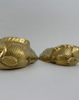 Large Vintage Fancy Tail Large Eyed Brass Fish- A Pair