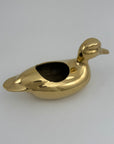Vintage Brass Duck Stash Pot
