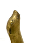 Vintage Brass Sea Lion Sculpture – Mid-Century Modern Marine Art | Made in Korea | Hollywood Regency Coastal Decor