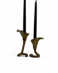 Vintage Brass Tulip Candlestick Holders-A Pair