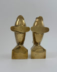 Vintage Brass Koi Fish Bookends | Mid Century Modern Fish Vases | Hollywood Regency Coastal Decor – Pair