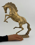 Large Vintage Brass Horse Sculpture