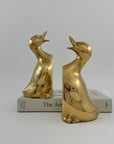 Vintage Brass Duck Bookends-A Pair