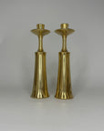 Vintage Brass Candleholders- A Pair By Jens Quistgaard Marked Dansk Design Danmark