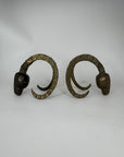 Vintage 1981 Dolbi Cashier Ram Horn Sculptures