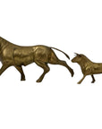 Vintage Brass Bull Figurines – Pair of Mid-Century Modern Bulls