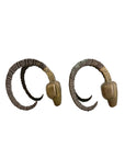 Vintage 1981 Dolbi Cashier Ram Horn Sculptures