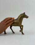 Vintage Brass Zebra Figurine – Safari Animal Sculpture | Hollywood Regency & Mid-Century Modern Decor
