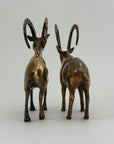 Vintage Brass Ibex Goat Sculptures – Pair-G.O.A.T Wedding Gift for Power Couple