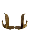 Vintage Brass Peacock Bookends – Regal Fan Tail Pair