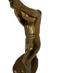 Vintage Brass Golfer in Swing Pose – Andrea by Sadek Collection