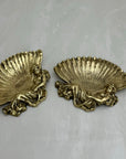 Vintage Brass Feminine Decor Italian Trinket Dish-A Pair