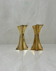 Vintage Brass Shooting Star Taper Candleholders-A Pair