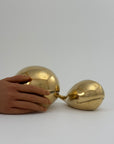 Vintage Brass Whale Pair – Large & Small Coastal Nautical Sculptures