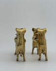 Vintage Brass Pig Candleholders-A Pair