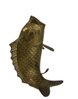 Vintage Brass Standing Fish Vase – Mid-Century Koi Style Vessel/Vase/Coin or Wishing Bank